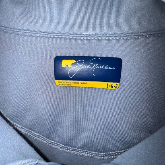 Jack Nicklaus Bear Logo Golf 1/4 Zip Gray Long Sleeve Pullover Sweatshirt Large - Picture 3 of 7